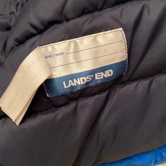 Lands’ End Kids Expedition Down Waterproof Winter Parka Royal Cobalt Blue M